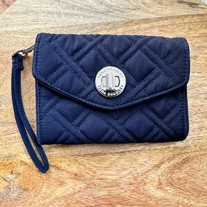 Vera Bradley Navy Blue Quilted Your Turn Smartphone Clutch